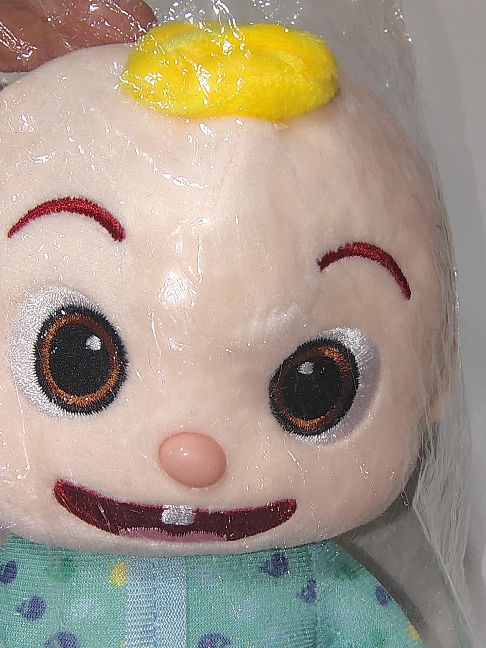 Plush Baby Doll in Teal Floral Pajamas - Soft Stuffed Toy - Picture 5 of 5